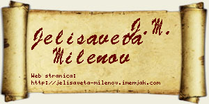 Jelisaveta Milenov vizit kartica